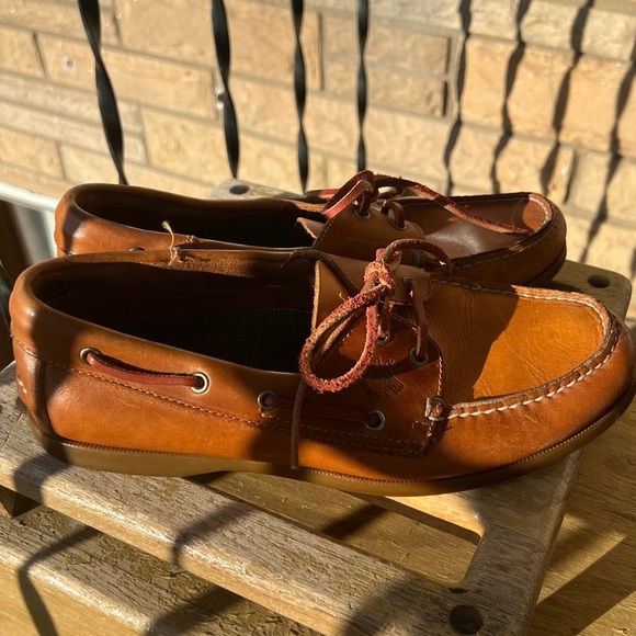 Land Rover 2 Eye Genuine Handsewn Men’s Boat Shoes Size 9 - Picture 6 of 11